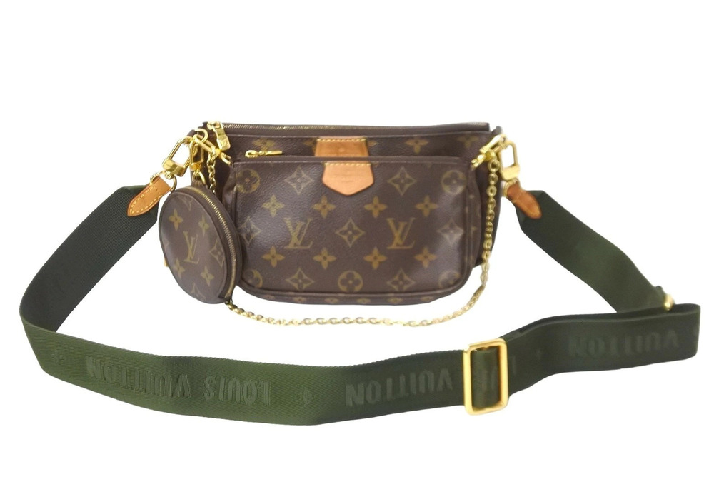 Louis Vuitton Shoulder Bag Multi Pochette Accessoires Marron Khaki Green